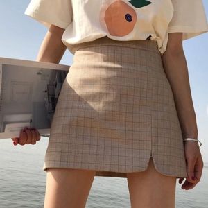 Yesstyle Plaid A-line mini skirt NWT